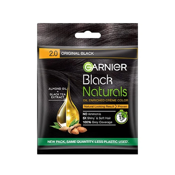 Garnier Color Naturals Hair Colour - BLACK 1 - Pouch Pack
