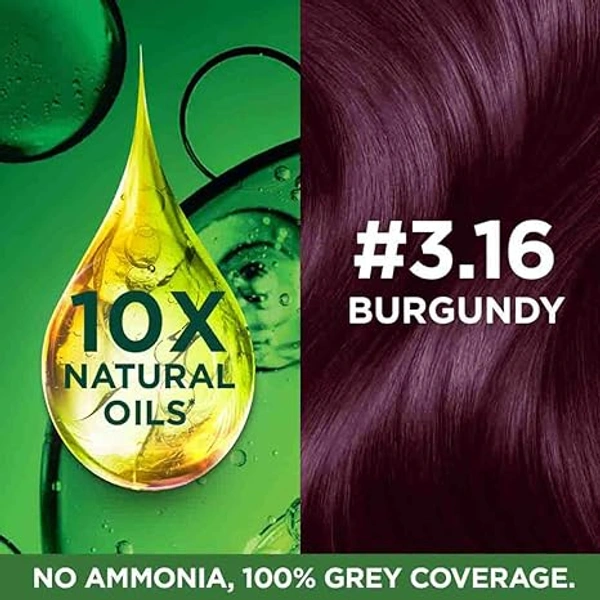 Garnier Color Naturals Hair Colour - BURGUNDY 3.16 - Big Pack