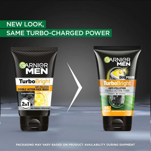 Garnier Men Turbo Bright Face Wash - 100 GM