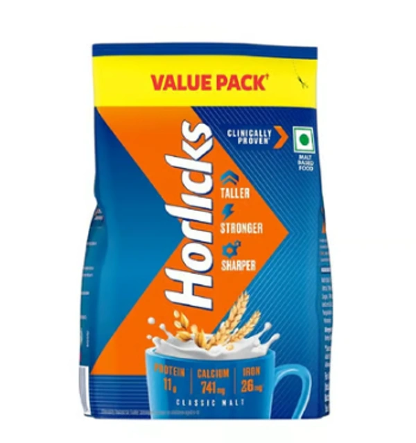 Horlicks Classic Malt Drink Pouch - 450 GM