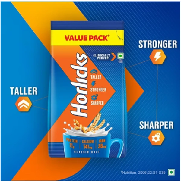 Horlicks Classic Malt Drink Pouch - 450 GM