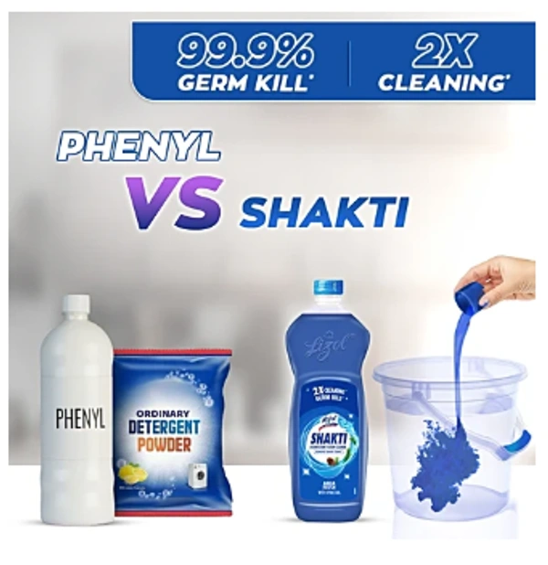 Lizol Shakti Floor Cleaner - AQUA - 450 ML