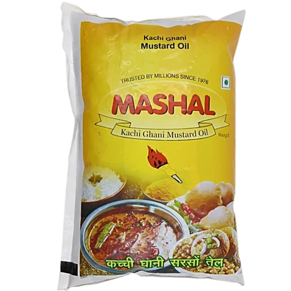 Mashal Mustard Oil - 1 Lit Pouch - 