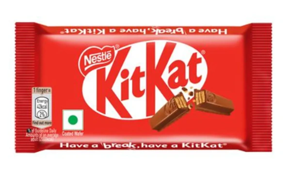 Nestle KitKat 4 Fingers Choco Coated Wafer Bar - Pack of 2 - Pack of 2 - 2 x 38.5 GM