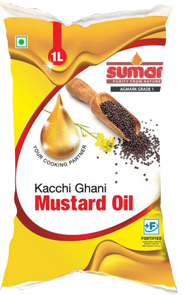 Suman Mustard Oil - 1 Lit Pouch - 
