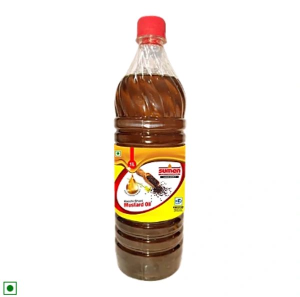 Suman Mustard Oil - Bottle - 1 LIT Bottle