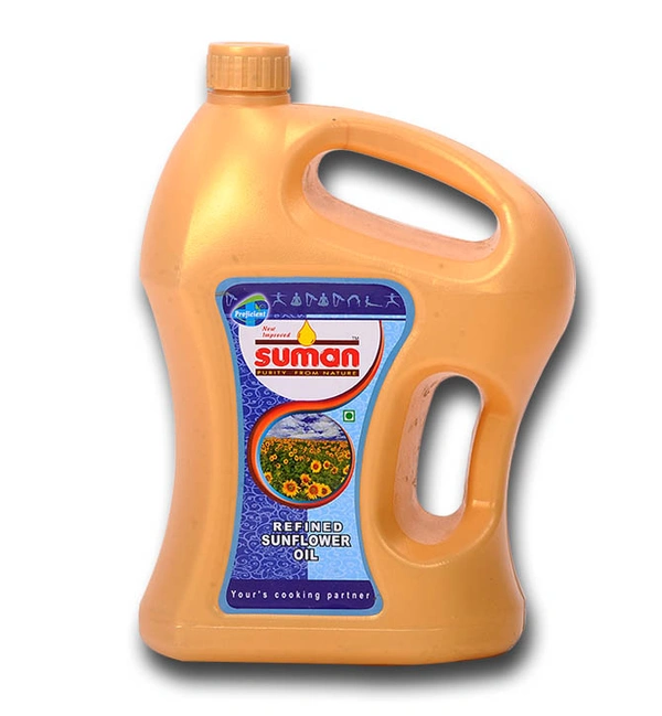 Suman Refine Sunflower Oil - 5 Lit Jar - 