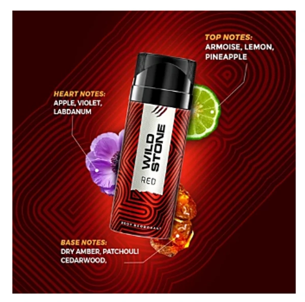Wild Stone Men's Body Deodorant - RED - 40 ML