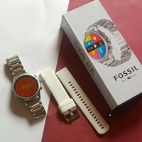 *FOSSIL Gen 6E aur ginti   NSmartwatch 44mm 2022*2  Patta silicon or meta*ON/OFF FOSSIL LOGO* 🔥🔥All colours available• *Dual Bluetooth Connectivity v4.2 / 3.0*• *1.28" LTPS HD  Round Clear View Screen* With 650Nits Brightness• 100+ Watch faces From App Store + Set Custom Wallpaper From Phone Gallery• *HIGH GRADE ALLUMINIUM BODY*• *Pedometer* / Sleep Monitor / Deep Sleep - Light S - White