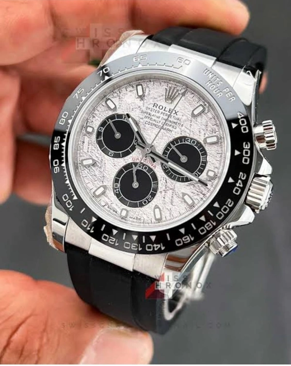 ROLEX DAYTONA                  AUTOMATIC                          7AA QUALITY ALL CRONO WORKING MENS WATCH ONLY RS.....2999🔥 - Silver