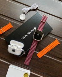 *_2023 APPLE TOP SELLING COMBO OFFER🔥💯👌_**First Time Ever India Ultra Big Combo**5 in 1 BooM Combo* ❣️❣️*7a Quality* 🔥🔥✓ *Apple Serise 8 Ultra*✓ (Size 49 mm)✓ (Always on display 😲)✓ (Wirlsess charging)✓ *Apple Stylish design Orange Occen Belt*✓ *Apple ultra black print box* ✓ *Apple Airpods Tws*(Hd Sound)✓ *Apple Airpods Case Transparent**Today Special OFFER 😍🎉❣️🎶**Loot Lo - Electric Violet