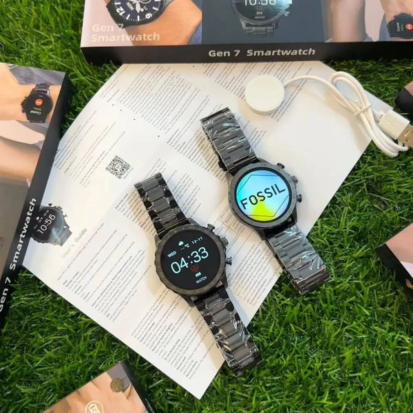 𝐏𝐫𝐞𝐦𝐢𝐮𝐦 𝐩𝐫𝐨𝐝𝐮𝐜𝐭 : - Fossil Generation 7 🔥⭐️ Buttery Smooth Smartwatch ⚡️𝐒𝐩𝐞𝐜𝐢𝐟𝐢𝐜𝐚𝐭𝐢𝐨𝐧𝐬 : - 🤍 Experience the High Defination Display 🤍 fully Metal Body 🤍 shows Fossil Logo at time of On / Off 🤍Comes With Chain  belt  🤍 5 + Smart Menu style 🤍 Talk on calls clearly with the smartWatch  🤍 Time / Date / Battery all r shown on watch face  🤍 Heart Rate - Gray