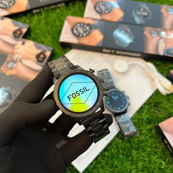𝐏𝐫𝐞𝐦𝐢𝐮𝐦 𝐩𝐫𝐨𝐝𝐮𝐜𝐭 : - Fossil Generation 7 🔥⭐️ Buttery Smooth Smartwatch ⚡️𝐒𝐩𝐞𝐜𝐢𝐟𝐢𝐜𝐚𝐭𝐢𝐨𝐧𝐬 : - 🤍 Experience the High Defination Display 🤍 fully Metal Body 🤍 shows Fossil Logo at time of On / Off 🤍Comes With Chain  belt  🤍 5 + Smart Menu style 🤍 Talk on calls clearly with the smartWatch  🤍 Time / Date / Battery all r shown on watch face  🤍 Heart Rate - Gray