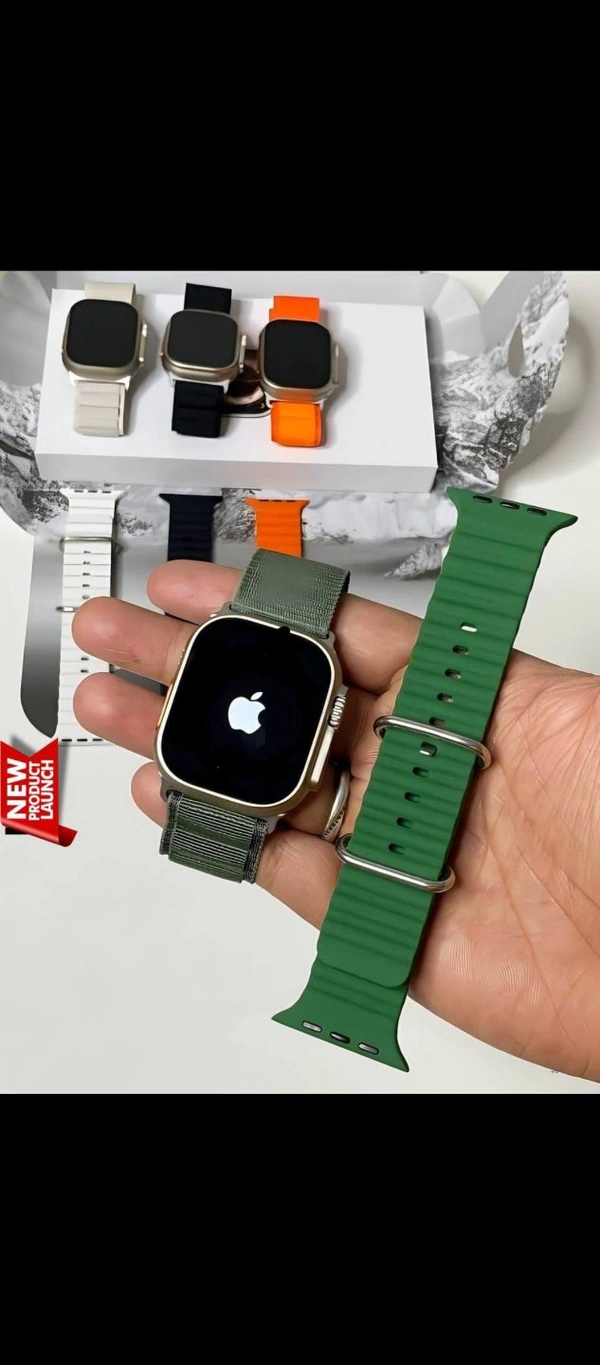 EXCLUSIVELY AVAILABLE ULTRA SERIES & WATCH Ultra MODEL WITH NEW APPLE BOOT LOGOMOST UNIQUE NIGHT MODE ALWAYS ON DISPLAYWITH MOST EPIC FEATURES EVERSAME 1:1 PACKINGDUAL STRAPSPainApple Original LogoBack Screw and Strap Lock+ Serial Number working PURE 49mm DIAL SAME LIKE ORIGINALCrown Working→Triple button OG strapBluetooth calls Wireless chargingCase: AlloyTouch screen: 2.5D curved - Vermilion