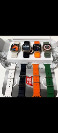 EXCLUSIVELY AVAILABLE ULTRA SERIES & WATCH Ultra MODEL WITH NEW APPLE BOOT LOGOMOST UNIQUE NIGHT MODE ALWAYS ON DISPLAYWITH MOST EPIC FEATURES EVERSAME 1:1 PACKINGDUAL STRAPSPainApple Original LogoBack Screw and Strap Lock+ Serial Number working PURE 49mm DIAL SAME LIKE ORIGINALCrown Working→Triple button OG strapBluetooth calls Wireless chargingCase: AlloyTouch screen: 2.5D curved - Vermilion