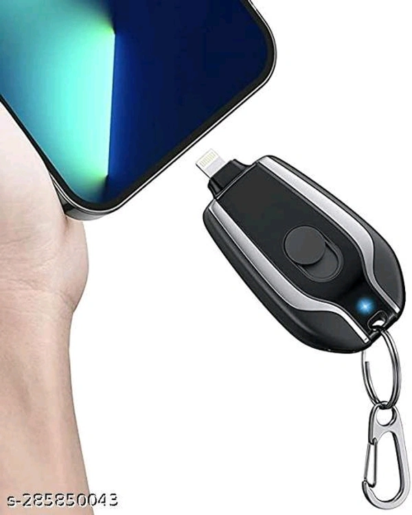 I PHONE Key Ring Cell I Phone Charger Mini Keychain Power Bank Portable Charger For iPhone,1500mAh Built in Built in iOS Charging Pin Connector Connector Emergency Pod, Ultra-Compact External Fast Charging Power Bank for all type of i phoneName: I PHONE Key Ring Cell I Phone Charger Mini Keychain Power Bank Portable Charger For iPhone,1500mAh Built in Built in iOS Charging Pin Conn - Black