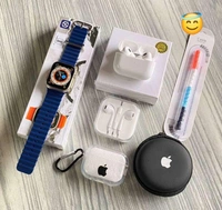 *APPLE WATCH ULTRA  AND AIRPODS PRO 2 TWS COMBO* HOTSELLING 6 In 1 COMBO 🎁❤️*APPLE WATCH ULTRA* - Premium Original Box- Triple Buttons Working- Seamless Full Display - Wireless Charging - Set Your Own Wallpaper - Crown Working *AIRPODS PRO 2 TWS* 3-4 hours battery backup ✔️Same Design And Size ✔️Charging case ✔️With Charging cable ✔️Both Sensors Fully working ✔️With Microphone for