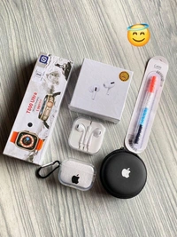 *APPLE WATCH ULTRA  AND AIRPODS PRO 2 TWS COMBO* HOTSELLING 6 In 1 COMBO 🎁❤️*APPLE WATCH ULTRA* - Premium Original Box- Triple Buttons Working- Seamless Full Display - Wireless Charging - Set Your Own Wallpaper - Crown Working *AIRPODS PRO 2 TWS* 3-4 hours battery backup ✔️Same Design And Size ✔️Charging case ✔️With Charging cable ✔️Both Sensors Fully working ✔️With Microphone for