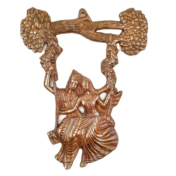 Radha Krishna Wall Hanging – Sitting on Jhula Design