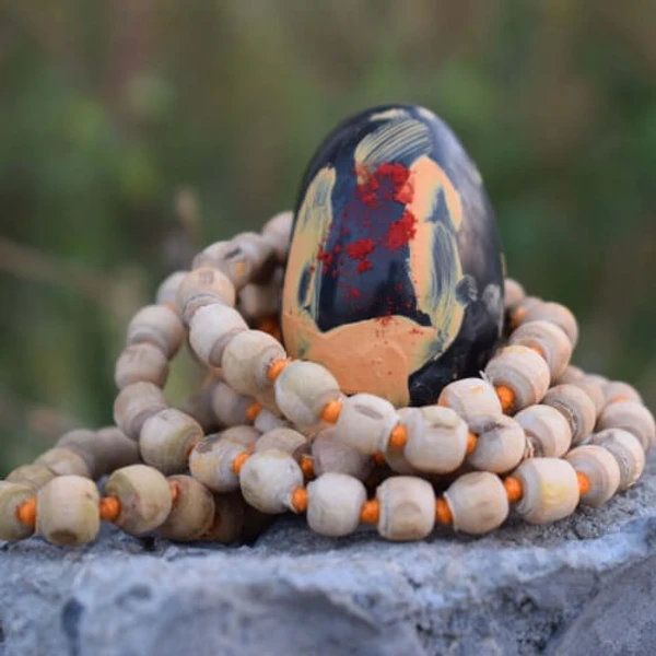 Shaligram with Tulsi Mala