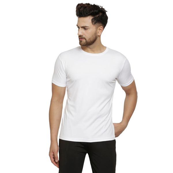 Plain Customized Full Sleeve T-shirt-@100/Pc-Promotional Half-sleeve T-shirt - M,L,XL,XXL, White