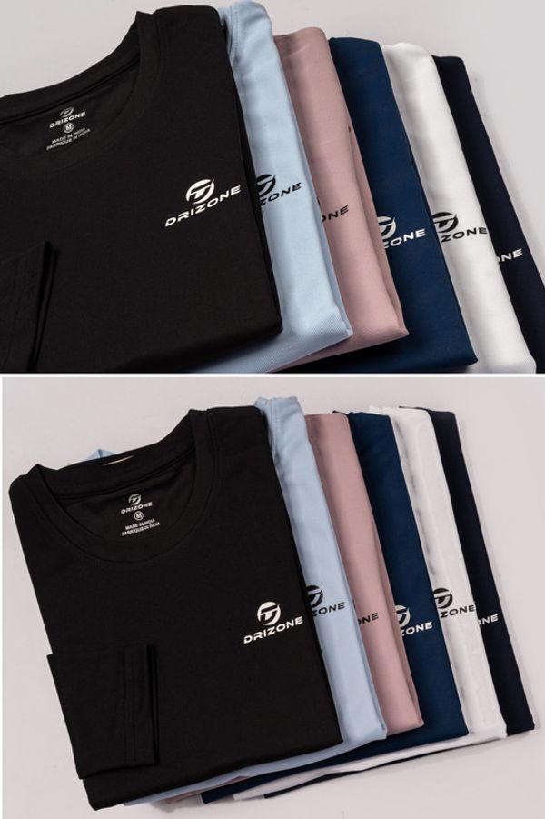 Drizone-Pack of 32 Pcs-@190/Pc- Sports Drifit Matty Full Sleeves T-Shirt - M,L,XL,XXL, Wine, Onion pink, Teal green, Olive, Navy blue, Black, White, Light Grey