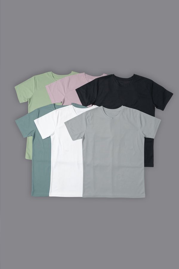 Drizone Plain-Pack of 24 Pcs-@163/Pc- Sports Drifit Matty Half Sleeves T-Shirt - M,L,XL,XXL, Black, White, Grey, Teal Green, Onion pink, Pista