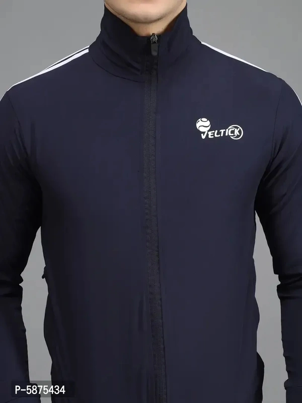 Stylis NS Lycra Solid Side Stripe Green Track Jacket - 36