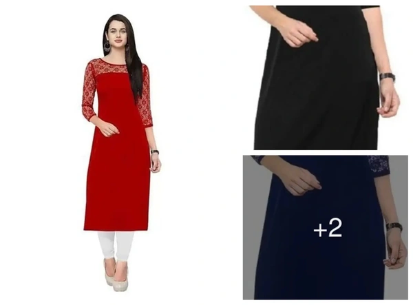 Hot Selling Crepe Kurtis - Xl