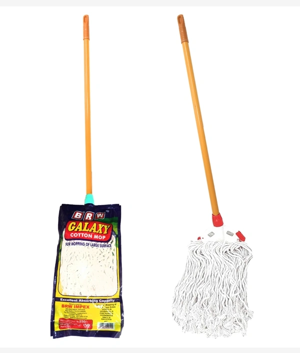B R W GALAXY Cotton Mop With 3.69 Ft Road 