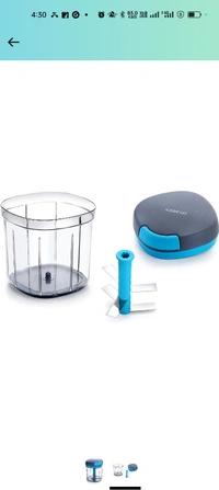 Ganesh master chopper with 5 stainless-steel  blades xl large jumbo chopper ( 900ml ) - Dove Gray