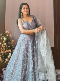 Stunning Grey Lehenga