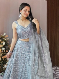 Stunning Grey Lehenga