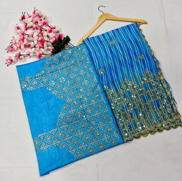 Georgette Shibori Printed Designer Saree