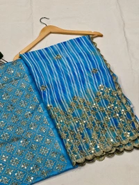 Georgette Shibori Printed Designer Saree