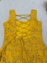Yellow Designer Sharara For Haldi - Yellow, M (38)