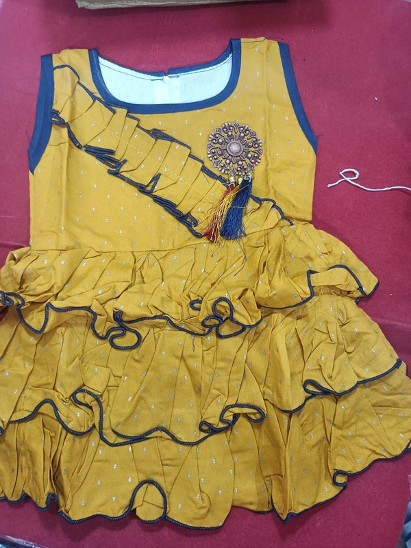 00C Cotton Kids Dress - 22, Brown