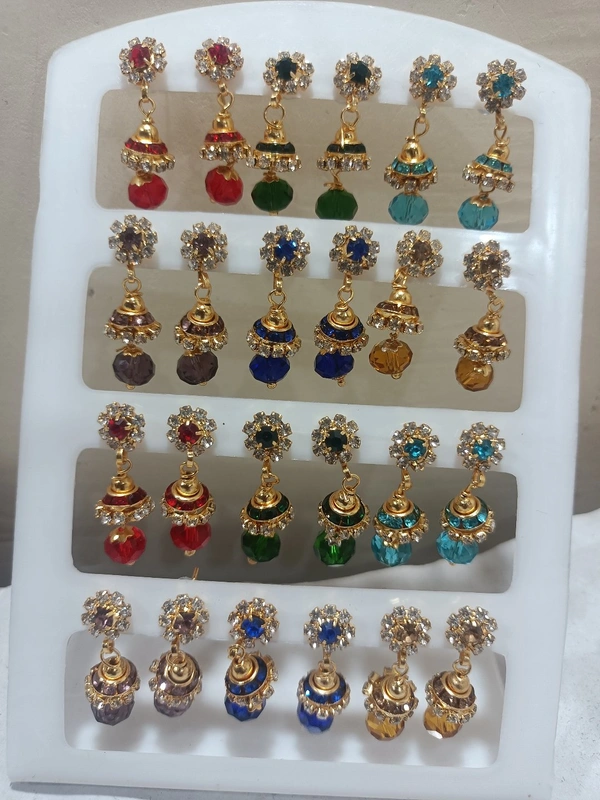 207 Ear Ring  - Red