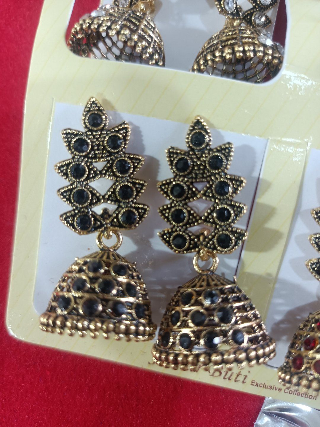 Shop Kriaa Kundan Austrian Stone Gold Plated Chandbali Earrings