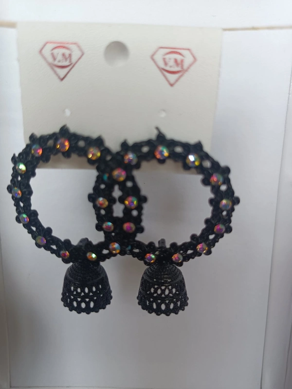 167 Black Ring Jhumka