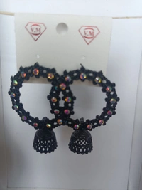 167 Black Ring Jhumka