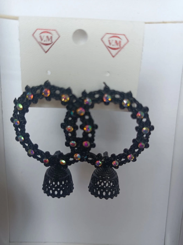 167 Black Ring Jhumka