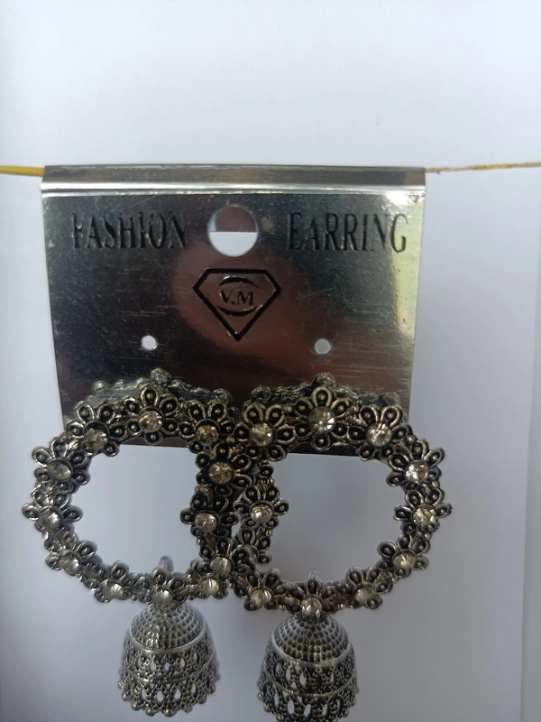 162 Oxidise Ring Jhumka