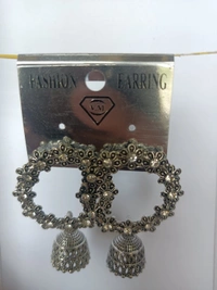 162 Oxidise Ring Jhumka