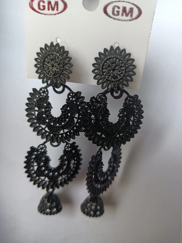 115 Black Jhumka