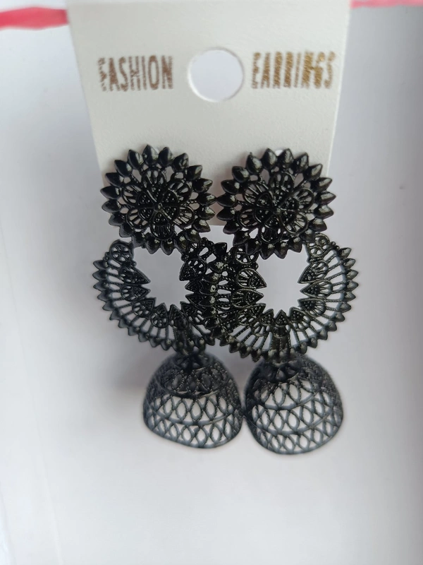 151 Black Jhumka