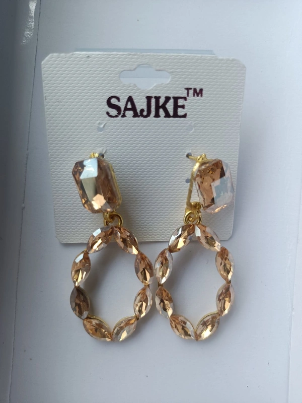 404 Korean Stone Ear Ring