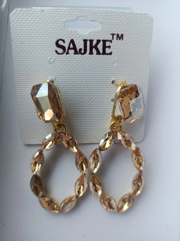 404 Korean Stone Ear Ring