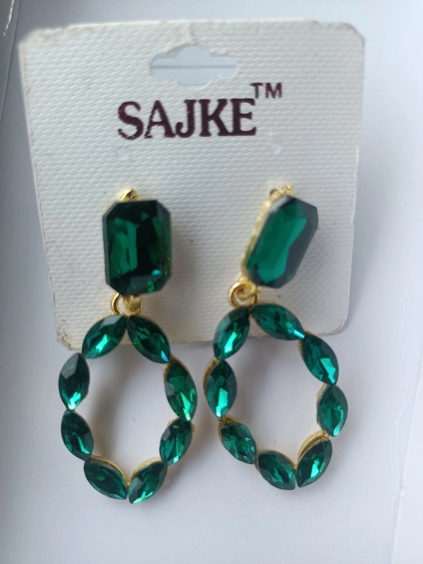 405 Korean Stone Ear Ring
