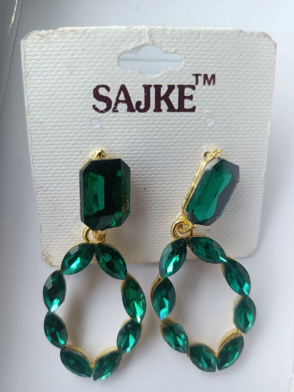 405 Korean Stone Ear Ring